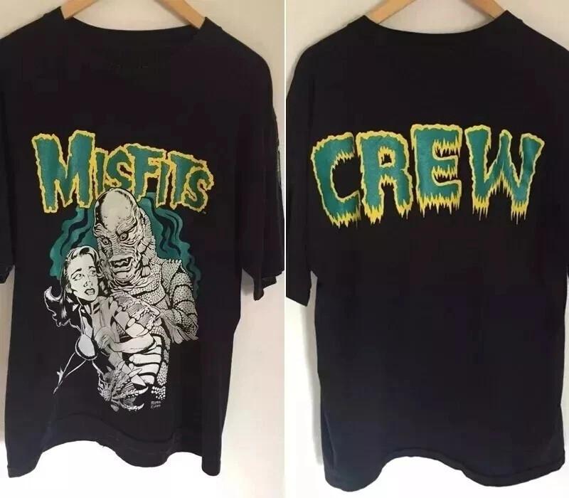 Misfits Creature Band Black Lagoon Black 2 Side Black Unisex Tshirt XXL