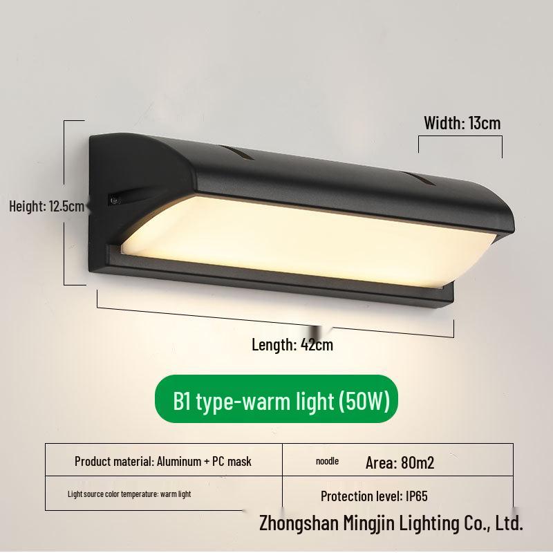 LED Waterproof Outdoor Wall Light for Balcony, Corridor, Courtyard, and Garden