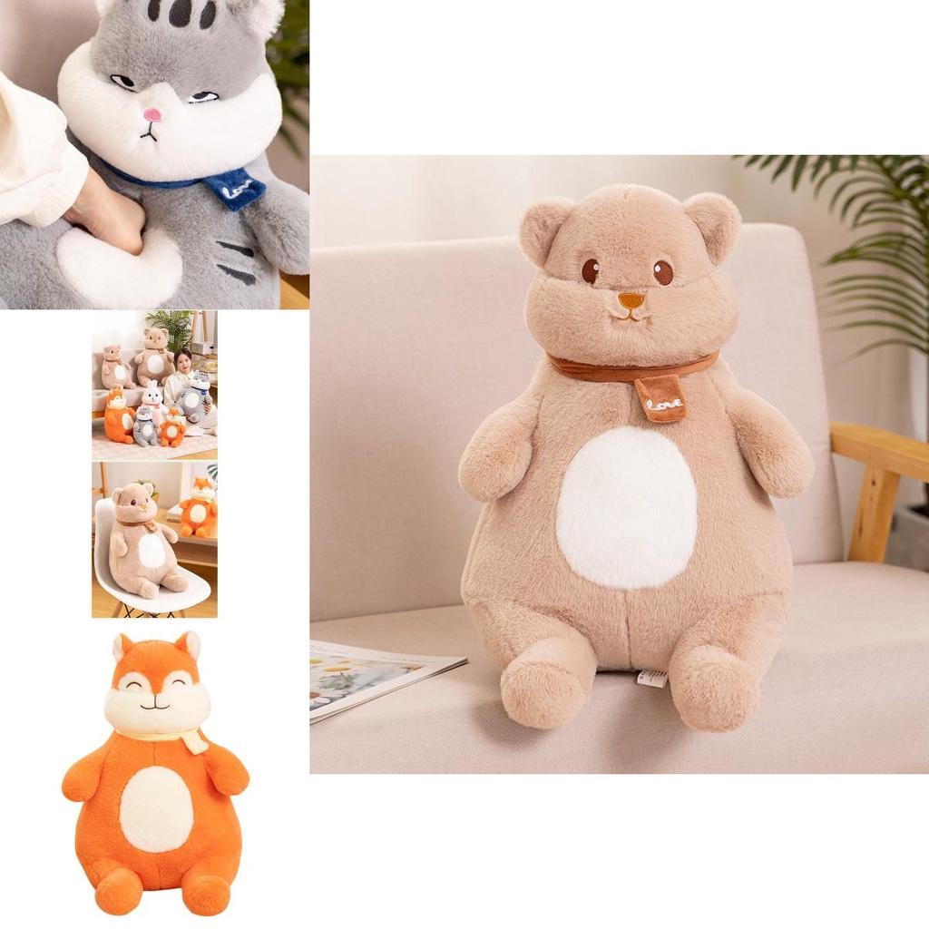 Niedliche Waldtier-Plüschtiere Vivian Bär Leo Fuchs O Bubble Hase und Winky Katze 40 cm Höhe