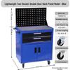 Mobile Locking Tool Trolley Cabinet with Pegboard and Drawers for Workshop Maintenance