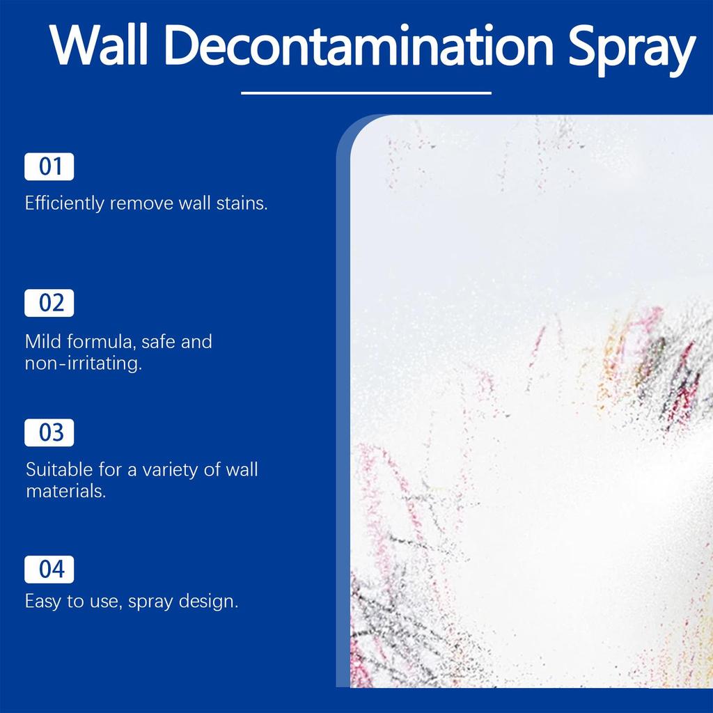 Jakehoe Wall Stain Remover Spray Wall Cleaner for Water Stains and Grime Bathroom Polishing Cleaner 100ml