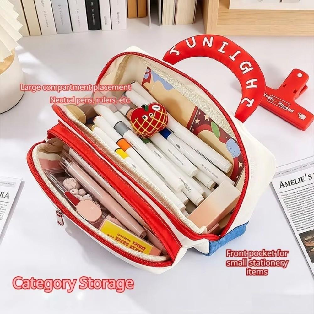 Large Capacity Pencil Case House Design Pen Bag Fashion Pencil Pouch School Supplies
