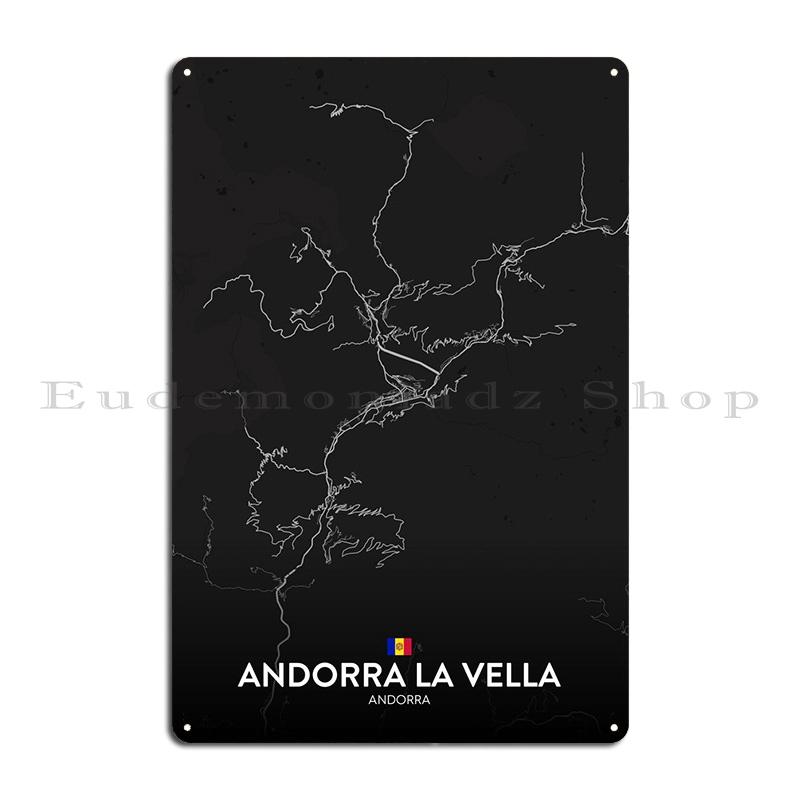 

Andorra La Vella AD Metal Sign Plaques Pub Garage Pub Plates Bar Cave Design Tin Sign Poster 20x30cm（7.8x11.8inch）