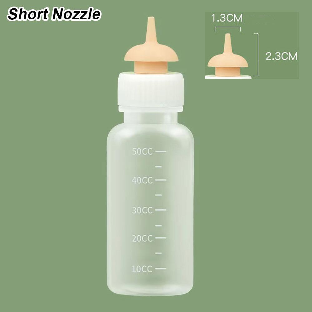 

1Pcs Plastic Kitten Nipple Feeder Milk Nursing Bottle For Newborn Dogs Puppies Rabbits Hamster Cat short nozzle