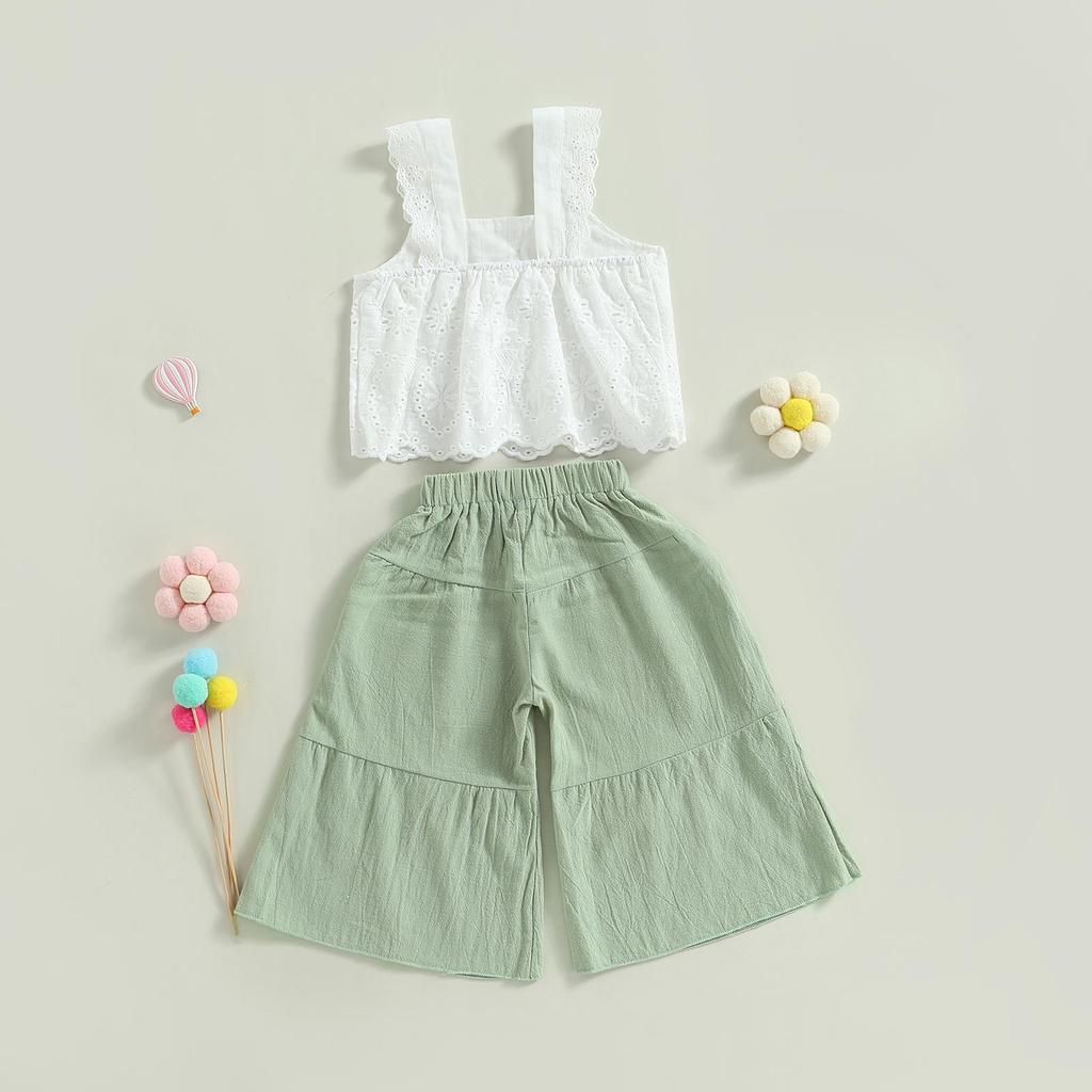 Vêtement Bébé été Débardeur Bébé Fille Volants - Coton Côtelé, Ouverture Dos Bouton Débardeur Coton Côtelé Violet