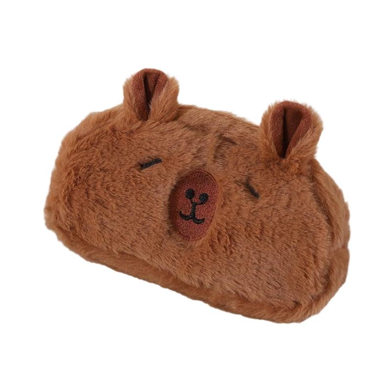 

Capybara Shaped Pen Pouches Large Capacity Pencil Case Portable Makeup Organiser Bag For Pen Makeup Tool Accessories