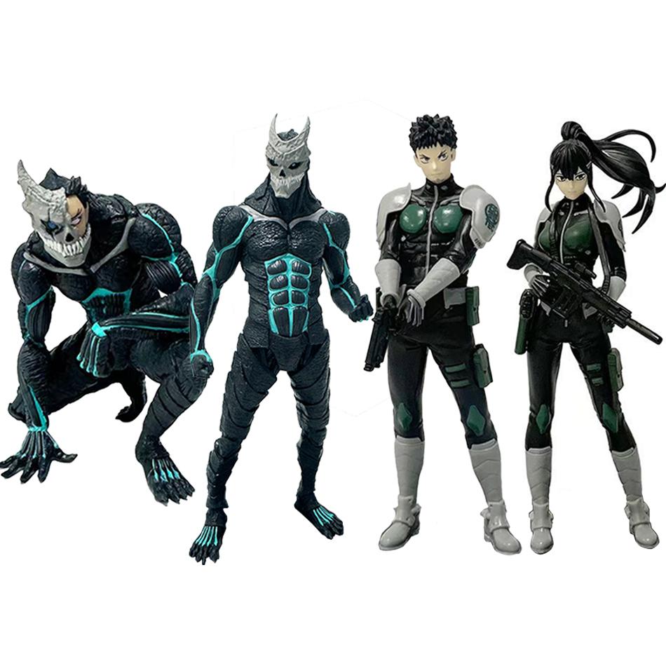 In Stock 1-4PCS Amine Kaiju No. 8 Figure Kafka Hibino Mina Ashiro Skeleton Creative PVC Model Toys Kids Action Statue Doll Gifts