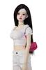 HAMRETHYPPZ 13 14 16 BJD Kinderkleding Set, BJD Poppenkleding, Eén Schouder Korte Mouw, Pofmouw Korte Mouw, Leuke Korte Mouw, Wit