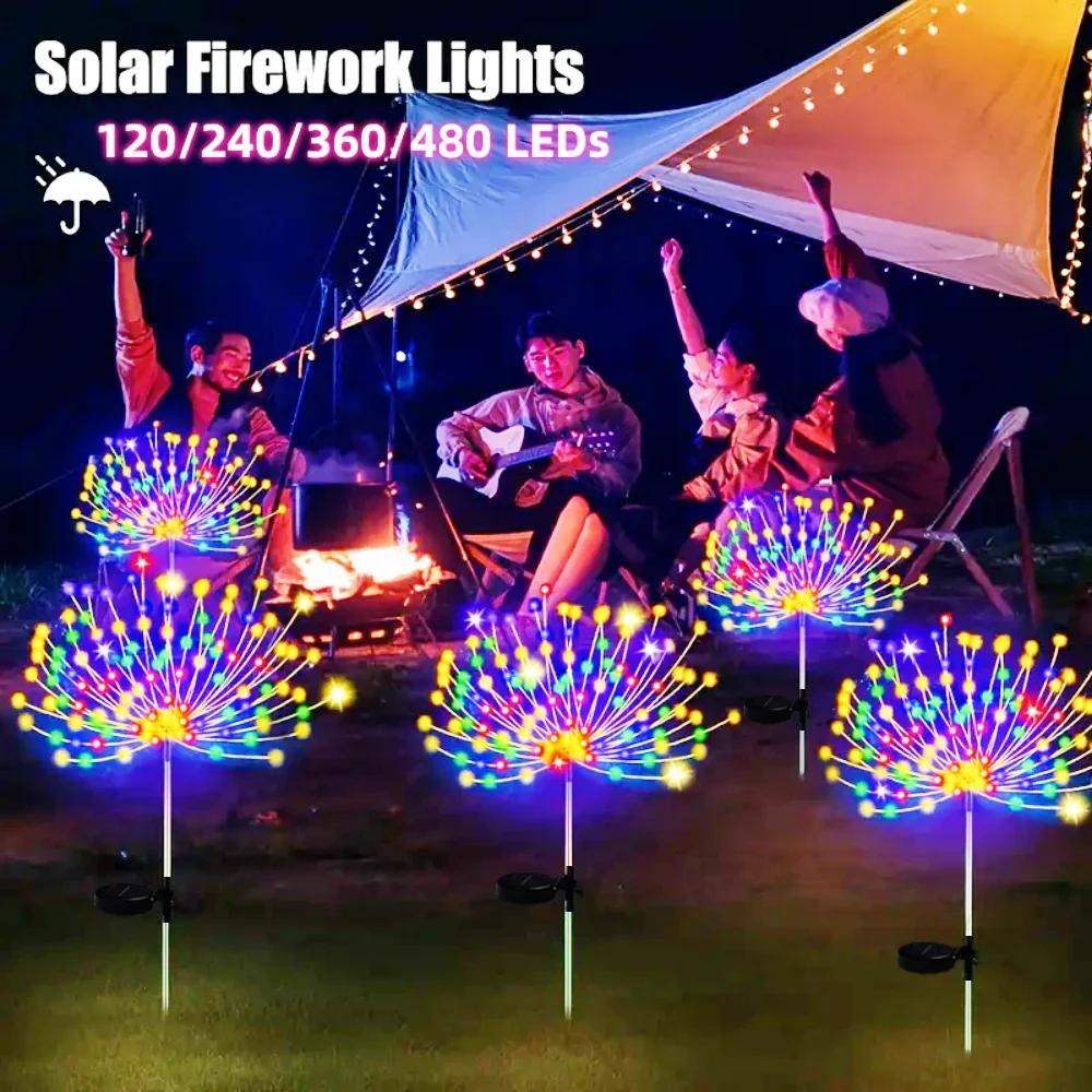 LED Solar Feuerwerk Lichter Außen Wasserdicht Solar Garten Lichterkette Für Rasen Gehweg Terrasse Hof Party Weihnachtsdekoration
