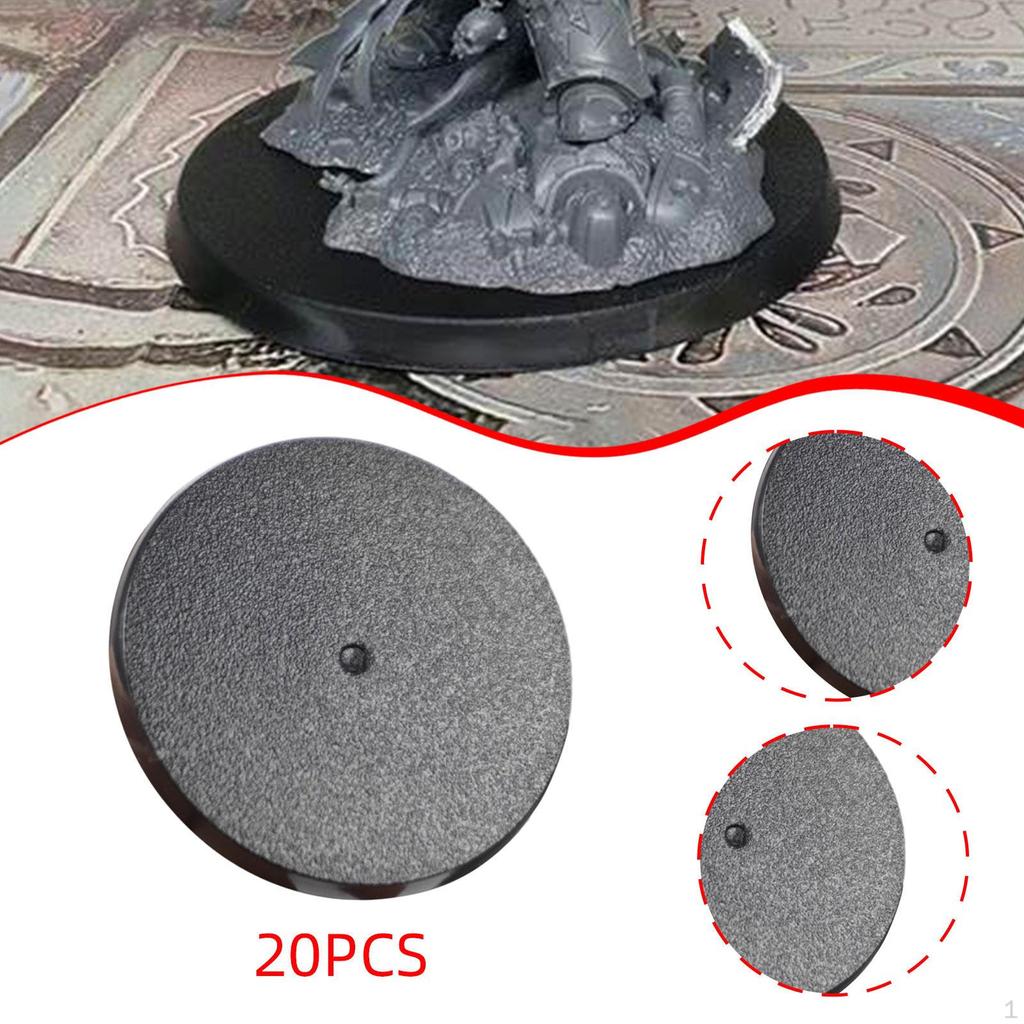 20 Pieces Model Bases Accessories 40mm Practical Easy to Handle Attractive Round for Gaming