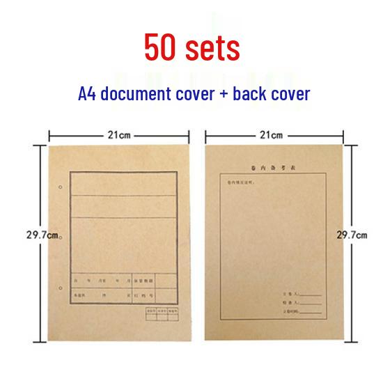 100-Pack A4/A3 Acid-Free Kraft Paper Document Covers for School, Law Firm, Architectural Use