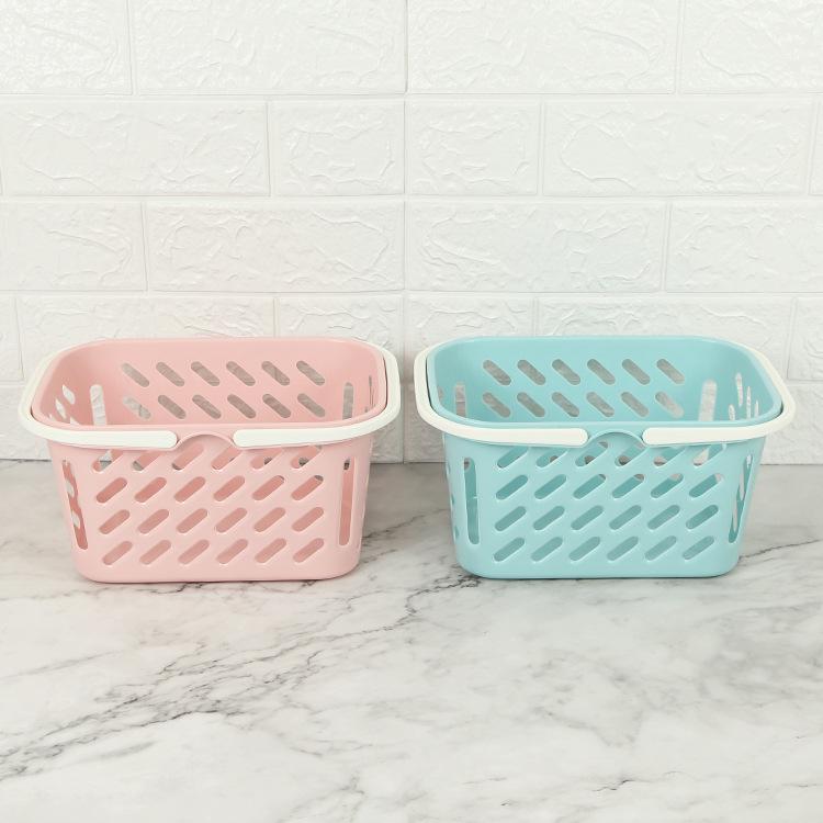 Multifunctional Plastic Tote Basket for Supermarket, Bathroom, Storage, and Groceries