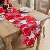 Valentines Day Table Runner, Embroidered Sweet Red Love Heart Table Runners, for Mother’s Day, Wedding Anniversary, Marriage Proposals,