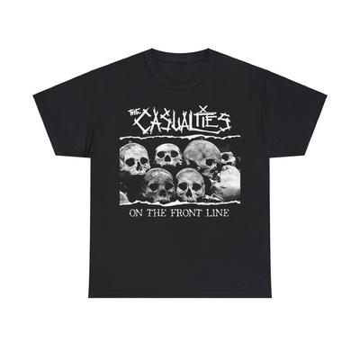 230 Gsm 100% Bomull The Casualties T-shirt Vid Frontlinjen The Exploited Gbh The Unseen Subhumans The Adicts Us Bombs Unisex Tung Bomulls T-shirt