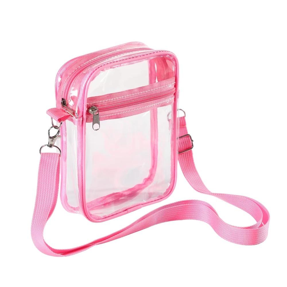 Large Capacity Crossbody Bag Waterproof Transparent Messenger Bag Clear Shoulder Bag  Unisex