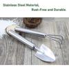 Gardening Tools Set,2 Piece Stainless Steel Handle Garden Hand Tool Miniature Gardening Rake Trowel Shovel - RIpj