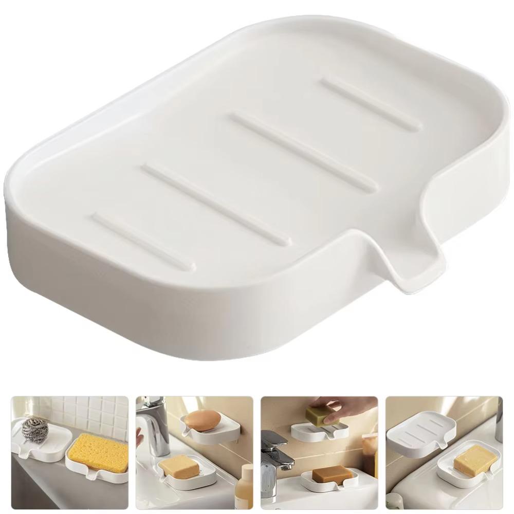 2Pcs Plastic Soap Holder Multi-function Wall Soap Shelf  Kitchen Countertop