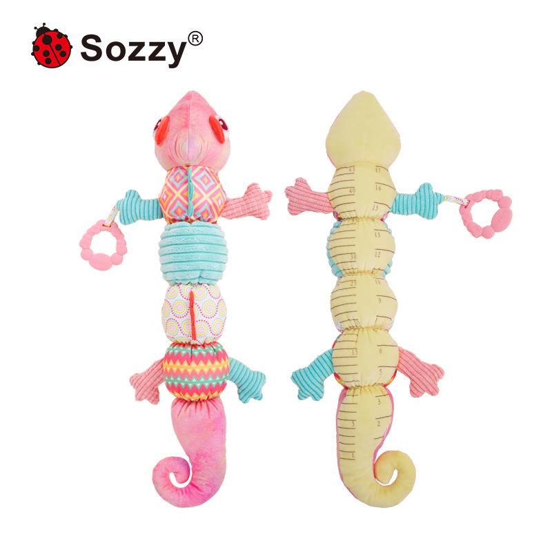 Sozzy Chameleon Baby Height Chart & Soothing Plush Toy, 0-1 Year Old Educational Doll