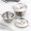 304 Stainless Steel Steamed Egg Bowl with Lid Thickened Soup Bowl Baby Food Grade Porridge Bowl