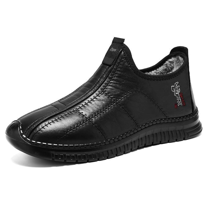 Winter cotton boots new fleece thickened warm medium non-slip casual shoes 39