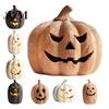 Spookachtig Seizoen Feestartikelen Halloween Pompoen Kaarsenhouder, Hars Lantaarn Theelichthouder met Feestelijke Tafeldecoraties Gesneden Gezicht voor Herfst