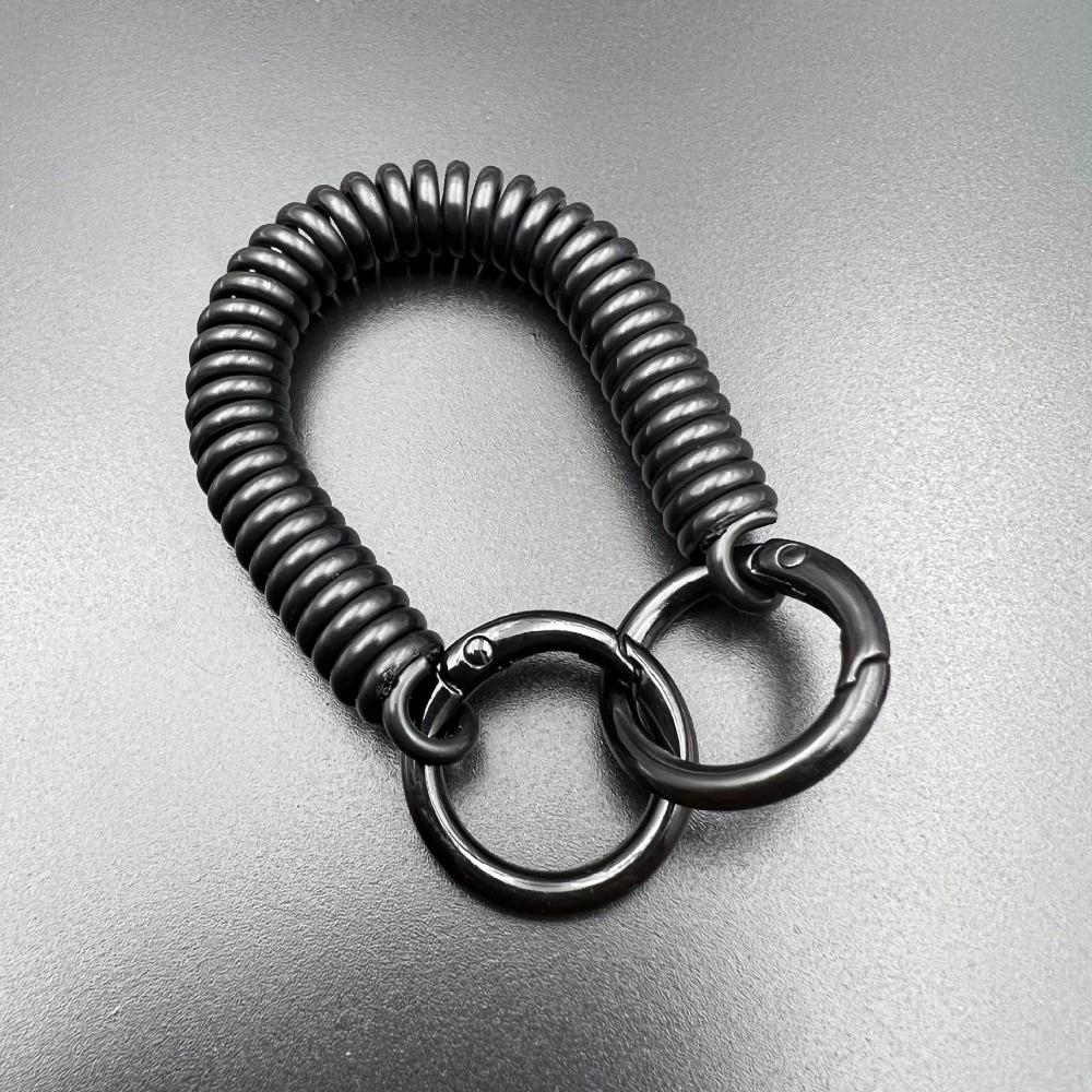 Colorful Retractable Keychain Spring Rope Anti-Lost Card Holder Strap Spiral Phone Lanyard Student