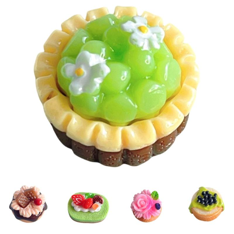 Handmade Resin Cake Accessories For Diy Keychains And Pendants Realistic 3d Simulation
