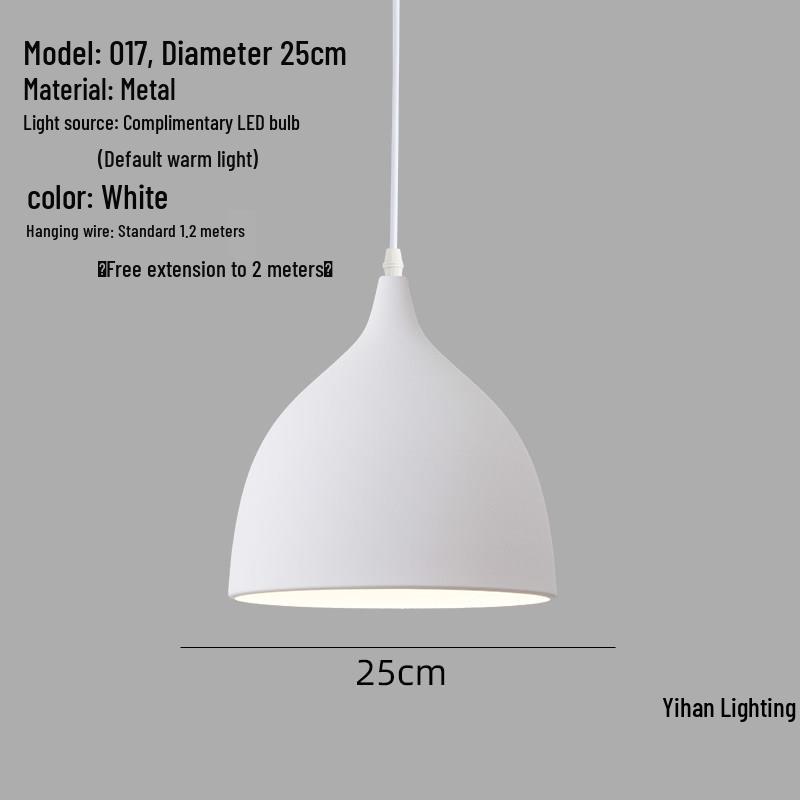 Modern Nordic Single-Head Pendant Light for Hotels, Bars, and Restaurants - Industrial Retro Style Lampshade.