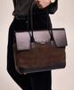 Bedford11Th Polygon Large Flap Tote [Brown Suede Special]