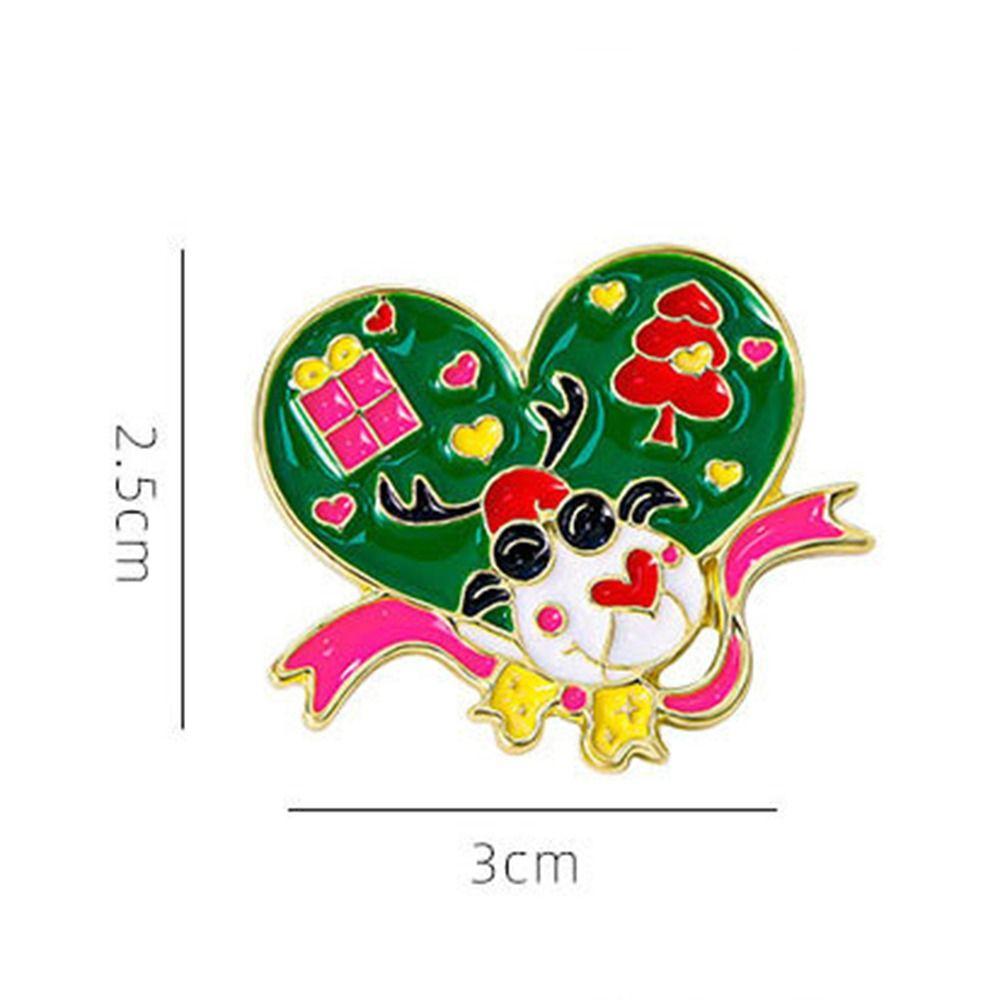 Elk Enamel Pins Cartoon Christmas Badges Pins Wholesale Xmas Brooch  Women