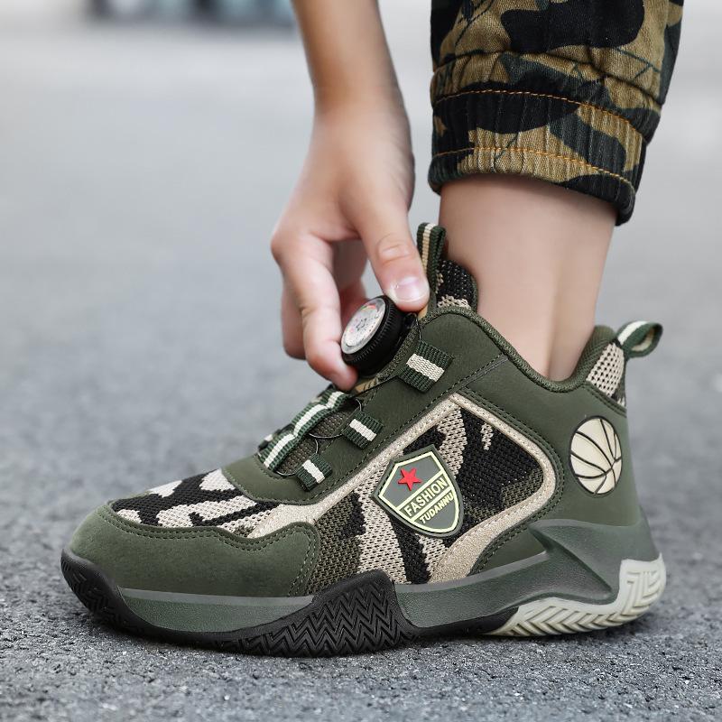 

Children s camouflage basketball shoes camouflage style new comfortable casual breathable wear-resistant children s transport 40