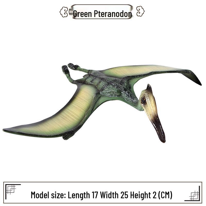 Jurassic Dinosaur Model Set: Double-Crowned Dragon, Pterodactyl, Triceratops, Styracosaurus, T-Rex