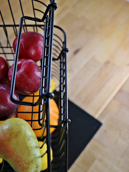 Black Tiered Metal Basket For Fruit And Vegetables
