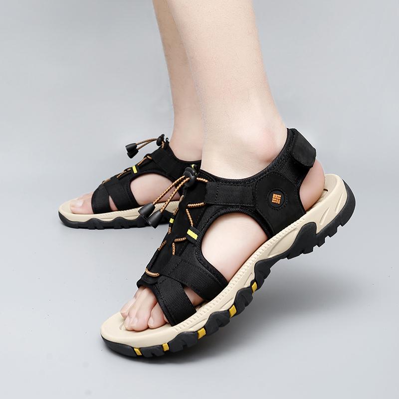 Heißer Verkauf Sommer Herren Sandalen Outdoor Rutschfest Herren Strand Sandalen Handgefertigte Echtes Leder Schuhe Mode Herren Sneaker Große Größe