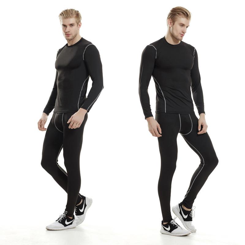 Men's Long Sleeve Fleece-Lined Basketball Training Suit for Fall/Winter