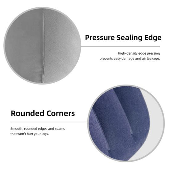 Inflatable Cushion Pillow Lightweight Portable Triangular Wedge Pillow with Dual Inflation Mode Built-in Pump Posture Support