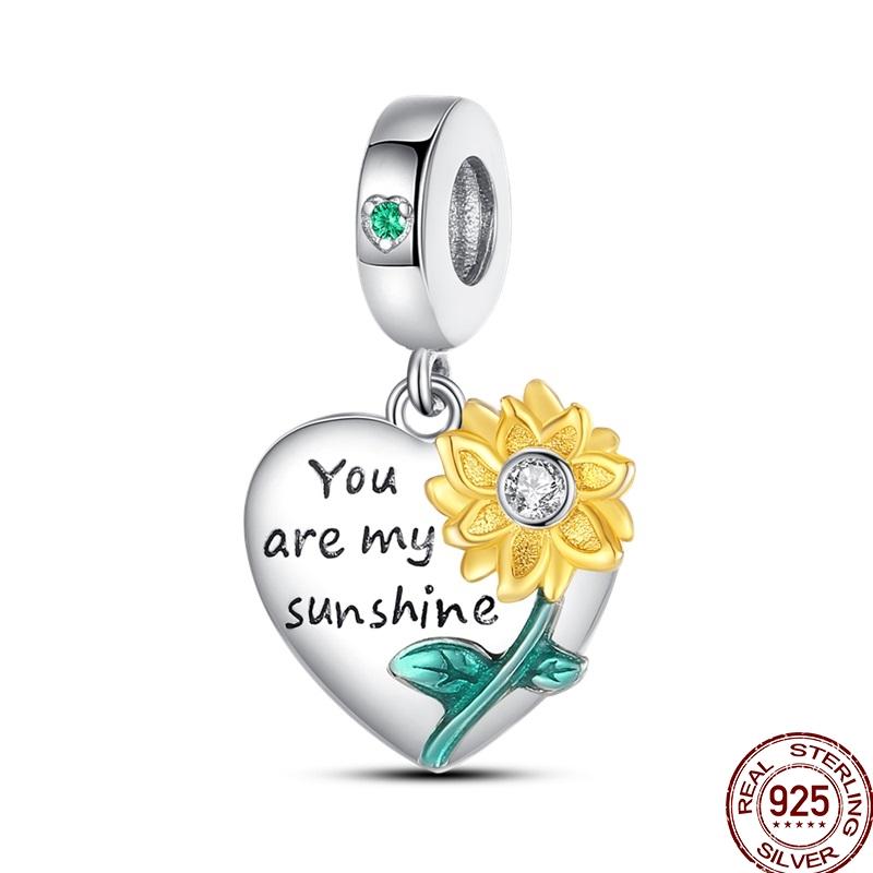 Original Copper Gold Series Charms Bead Sunflower Dogs Leopard Firefly Pendants Fit Bracelet Jewelry Gift Marking