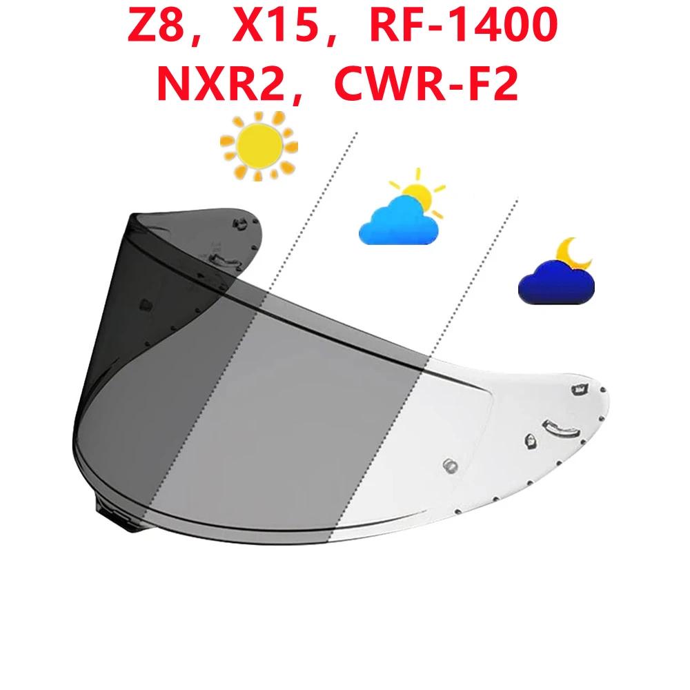 

Photochromic Visor for SHOEI Z8 X15 RF1400 CWR-F2 NXR1/2 X14 Z7 CWR1 RF1200 Xspirit GT Air1/2 Neotec CNS-1 TC-5/9 Helmet Shield