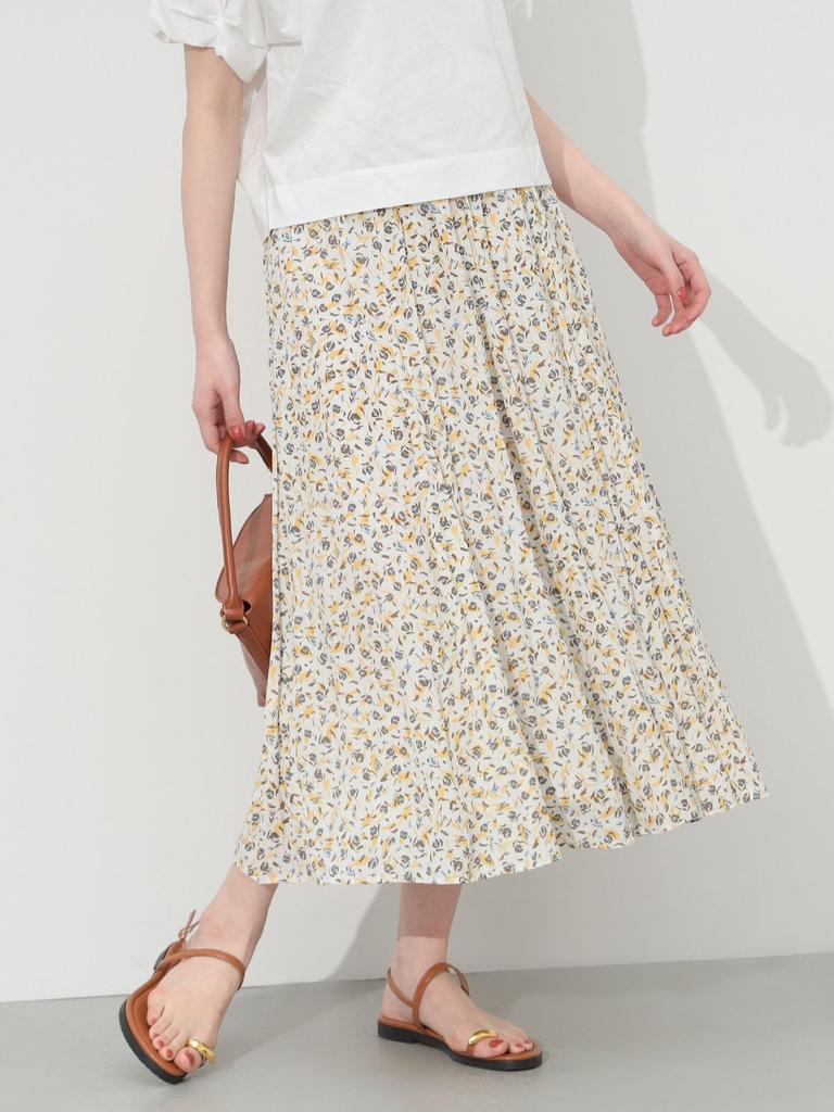 Midi Flare FLOWER M [Beams Heart] Skirt, Length, Skirt, Women's
