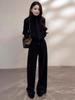 Korean Hot Girl Spring 2026 Slimming Hoodie & Floor-Length Pants Set for Women