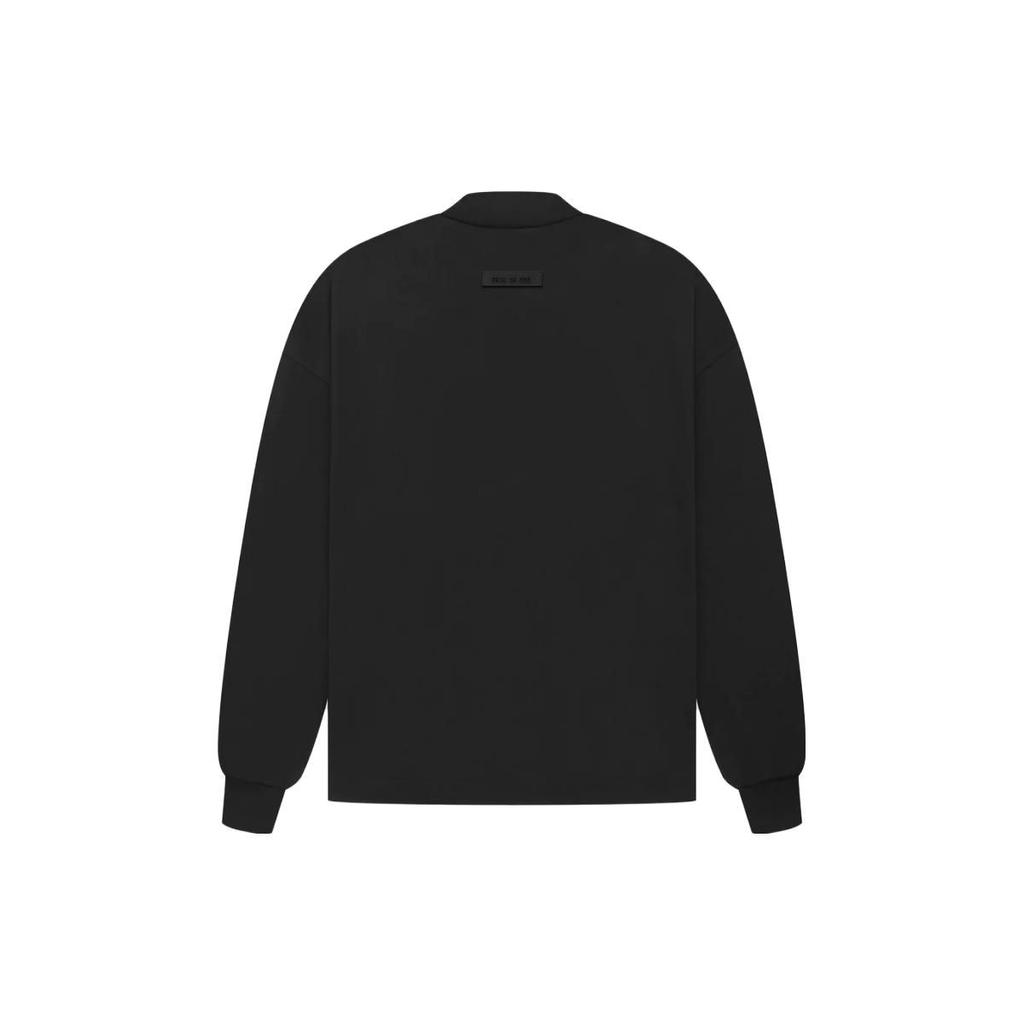 Fear of God Essentials Summer 2023 New Release Essentials Core Single Letter Print Crew Neck Long Sleeve T-Shirt Men Tops Jet-Black 125SP232016F