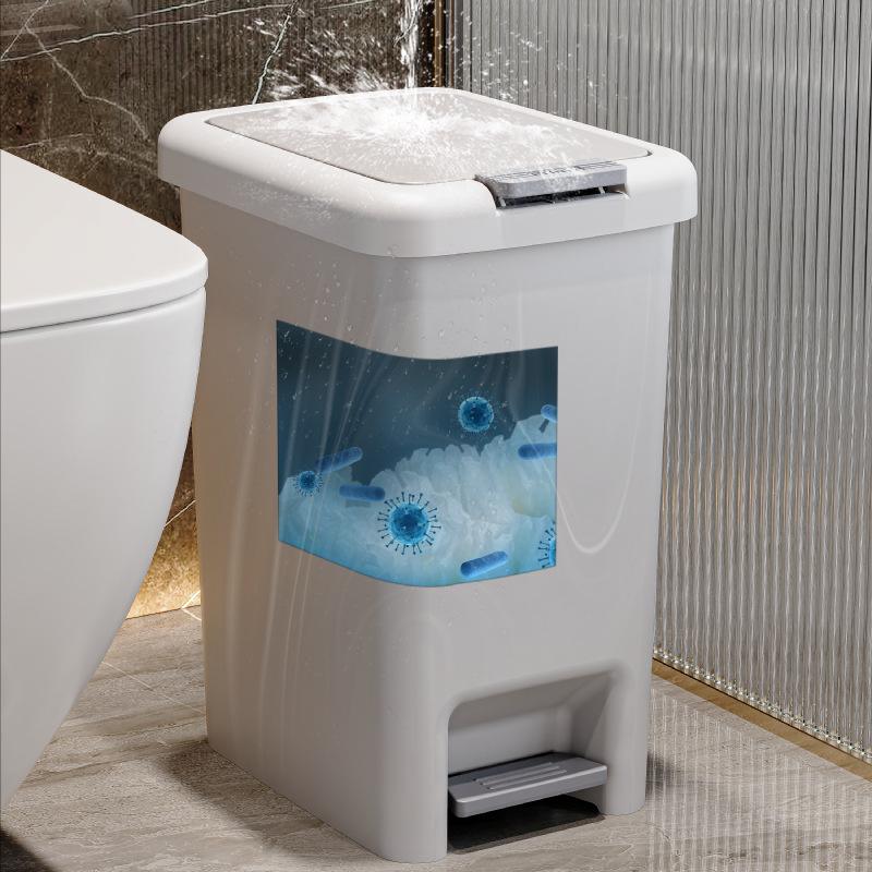 Trash Can Household Bathroom Toilet Kitchen with Cover New Living Room Bedroom Large Capacity Foot Pedal Type