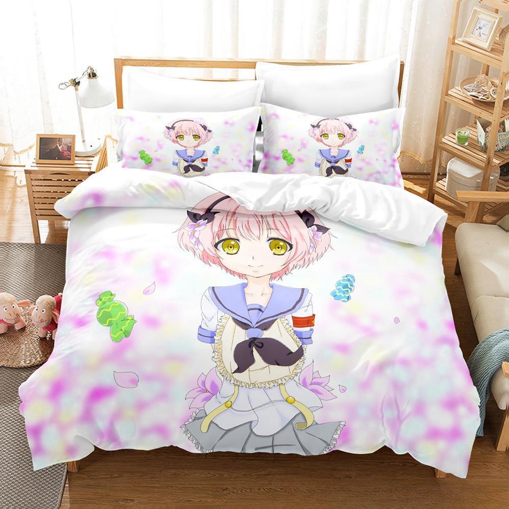 New Anime Magical Girl Raising Project Bedding Set Single Twin Full Queen King Size Bed Set Adult Kid Bedroom Duvet Cover Sets