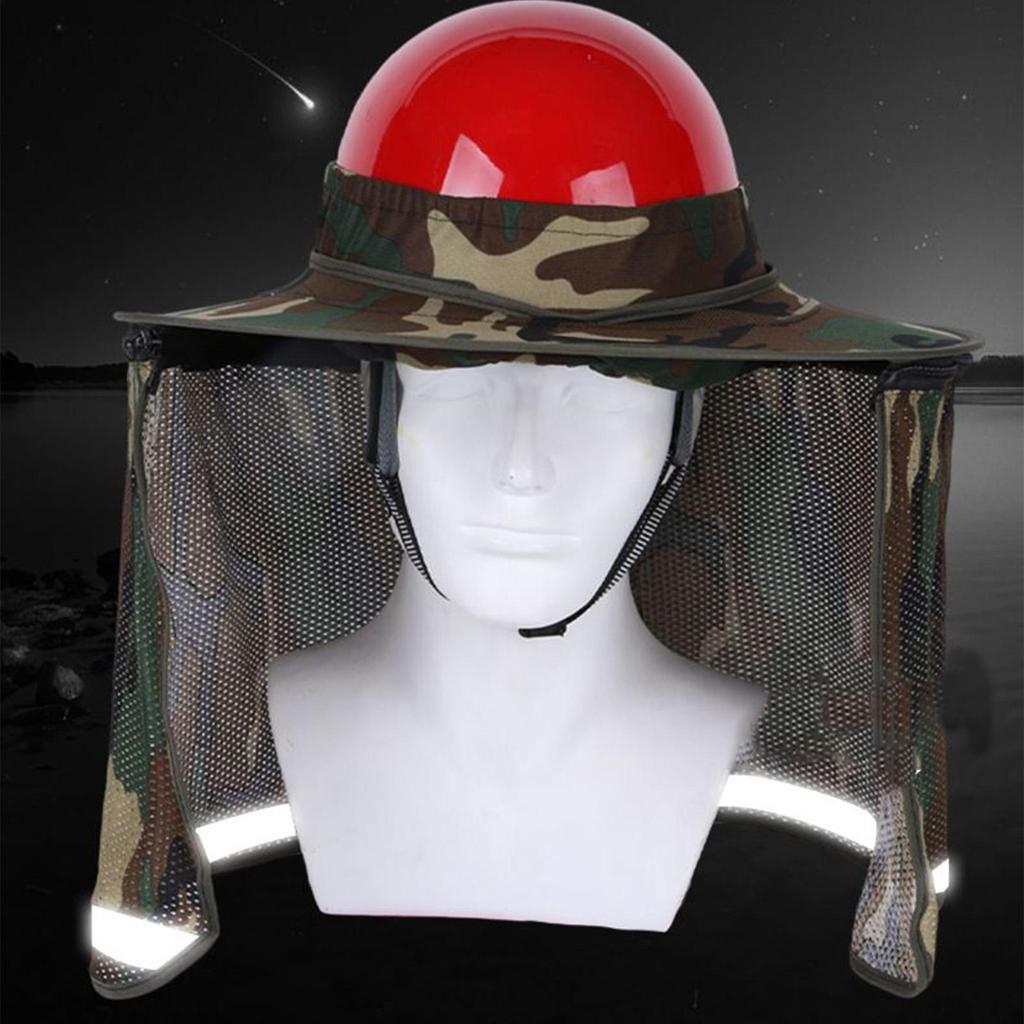 2pcs Summer Sun Shade Foldable Removable Safety Hard Hat Neck Shield Helmets Hat Brim Cover Reflective for Construction Workers