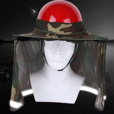 2pcs Summer Sun Shade Foldable Removable Safety Hard Hat Neck Shield Helmets Hat Brim Cover Reflective for Construction Workers