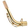 Saxofonhals Mässing för Altsaxofon Böjt Rör Musikinstrumenttillbehör 2,45cm Guld