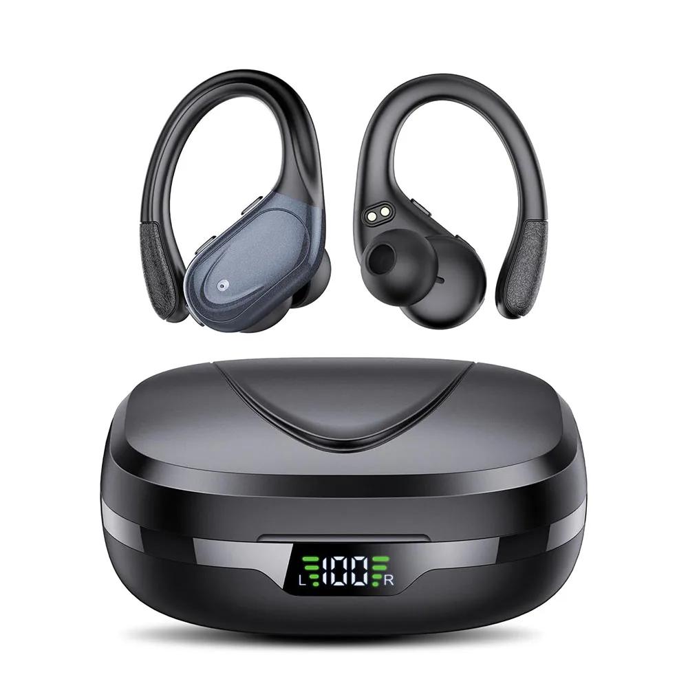 

2026 Wireless Earbuds with AI Translation Bluetooth 5.3 Sports Ear Hook Headphones 75 Hours Playtime IPX5 Sweat Resistance
