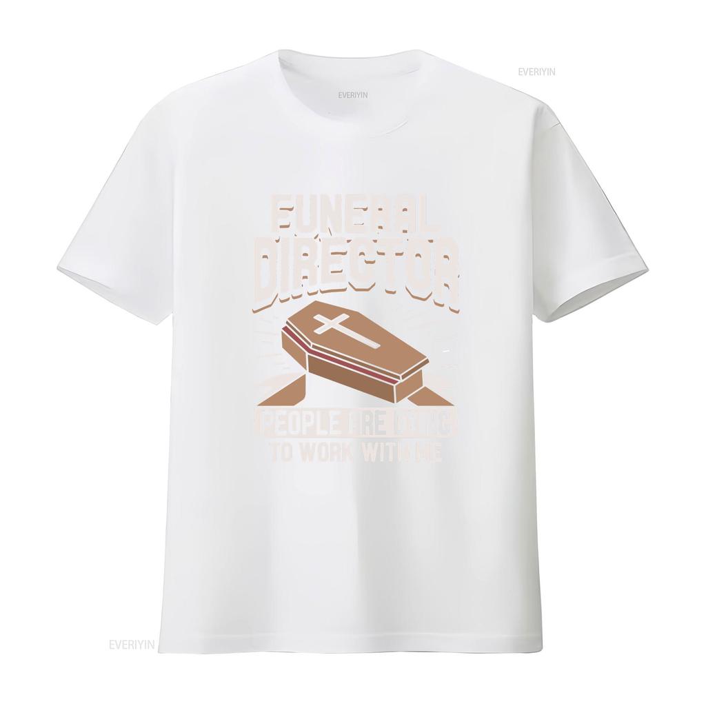 T-shirt de directeur de pompes funèbres Thanatopracteur Travail en chambre funéraire Avec moi vintage Lavé homme Légèrement étiré vêtements de créateur
