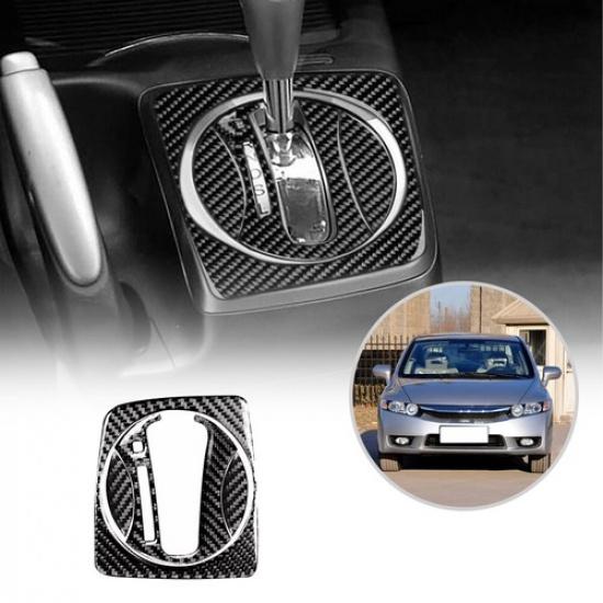 For Honda Civic 8Th Gen 2006-2011 Carbon Fiber Auto Gear Shift Panel Cover Trim