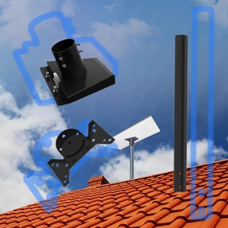 Antennas Mounting System Adjustable Angles Holder Rack for 4cm Pipe Weather Resistant Coating For Permanent Installation